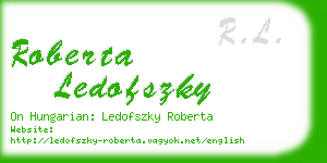 roberta ledofszky business card